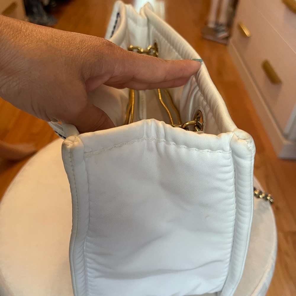 Prada Tessuto Chain White Nylon Tote - Picture 11 of 16